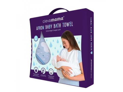 Nyakba köthető babatörölköző - Splash and Wrap törölköző (kék színben)