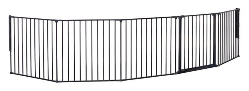 Babydan Térelválasztó, lépcsőrács, kandallórács - XXL-es méret, fekete  (max. 350 cm)