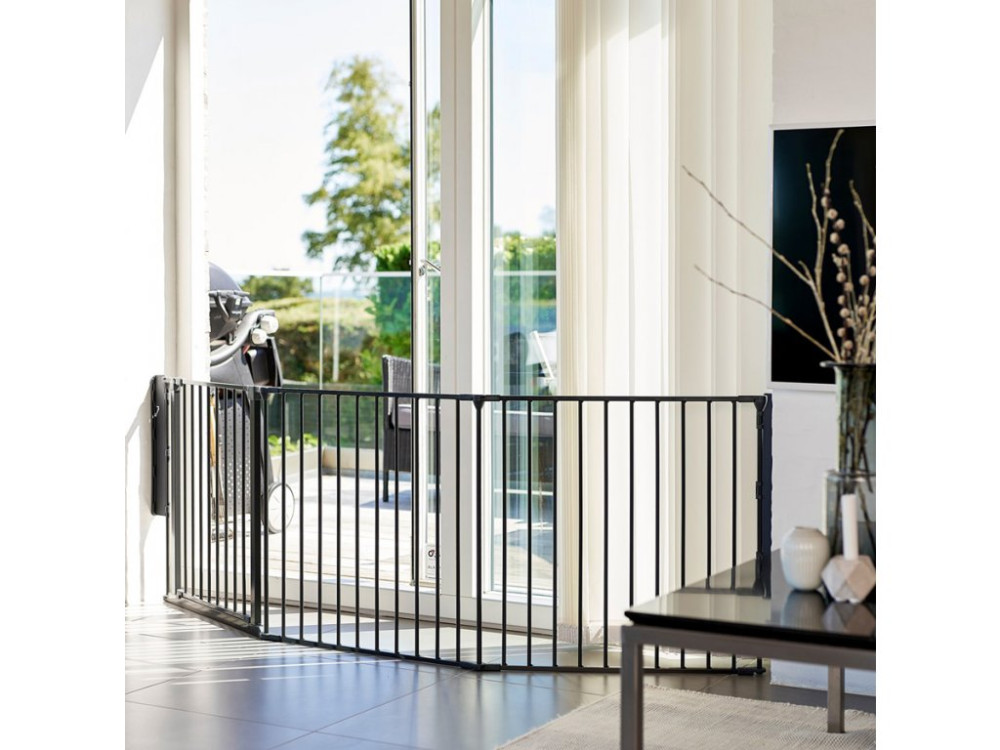 Image of Babydan Térelválasztó, lépcsőrács - L-es méret, fekete (max. 223 cm)