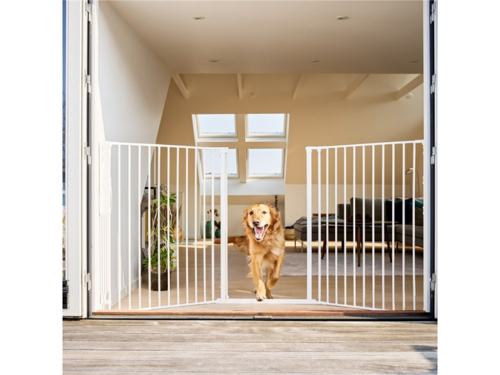 Image of Babydan magas térelválasztó kutyák számára (max. 221 cm, fehér)