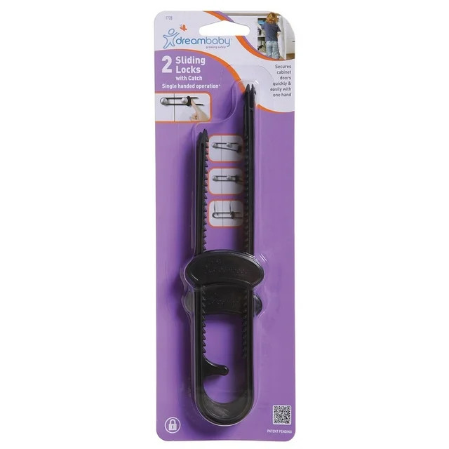 Image of Csúszózár kétajtós szekrényre, fekete F728 (2 db/cs)