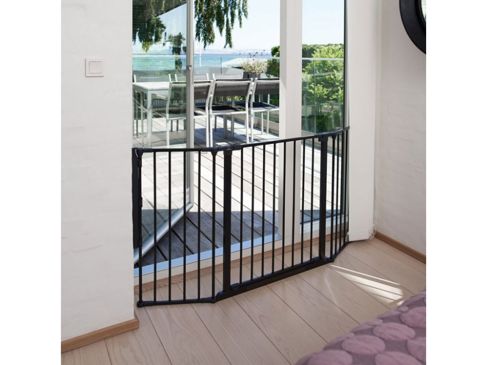 Image of Babydan Térelválasztó, lépcsőrács - M-es méret, fekete színű (max. 146 cm)