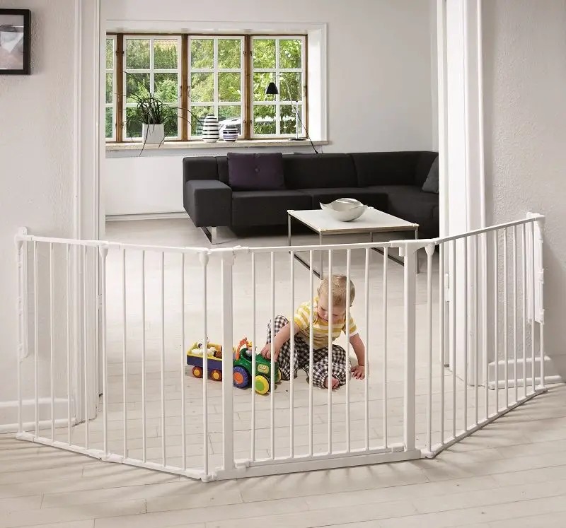 Image of Babydan Térelválasztó, lépcsőrács - L-es csomag, fehér (max. 223 cm)