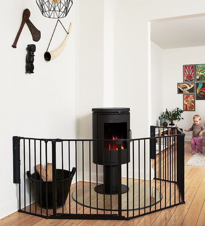 Image of Babydan Térelválasztó, lépcsőrács, kandallórács - XL-es méret, fekete (max. 278 cm)