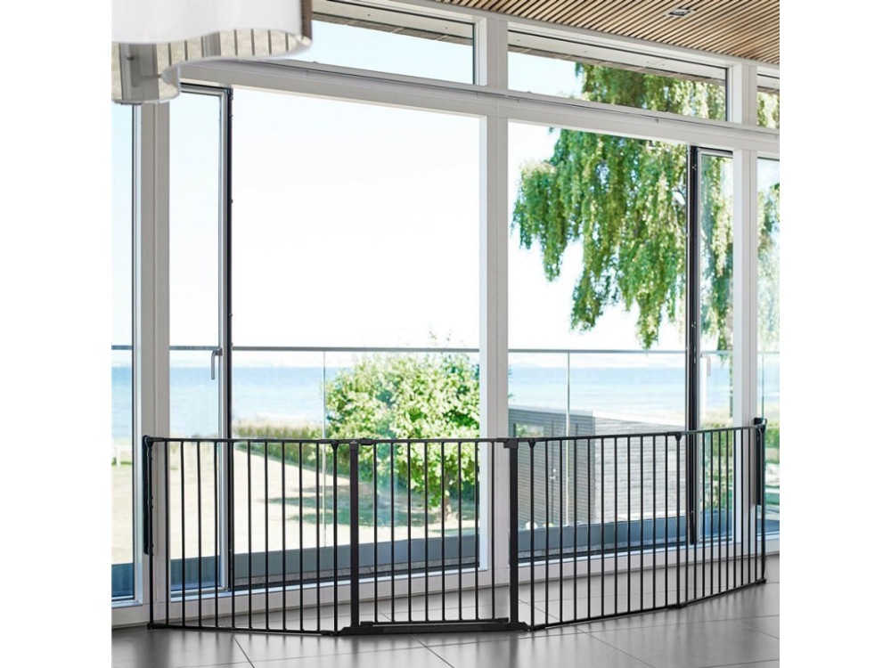 Image of Babydan Térelválasztó, lépcsőrács, kandallórács - XXL-es méret, fekete (max. 350 cm)